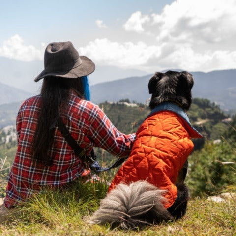 Woman with her beloved Indie