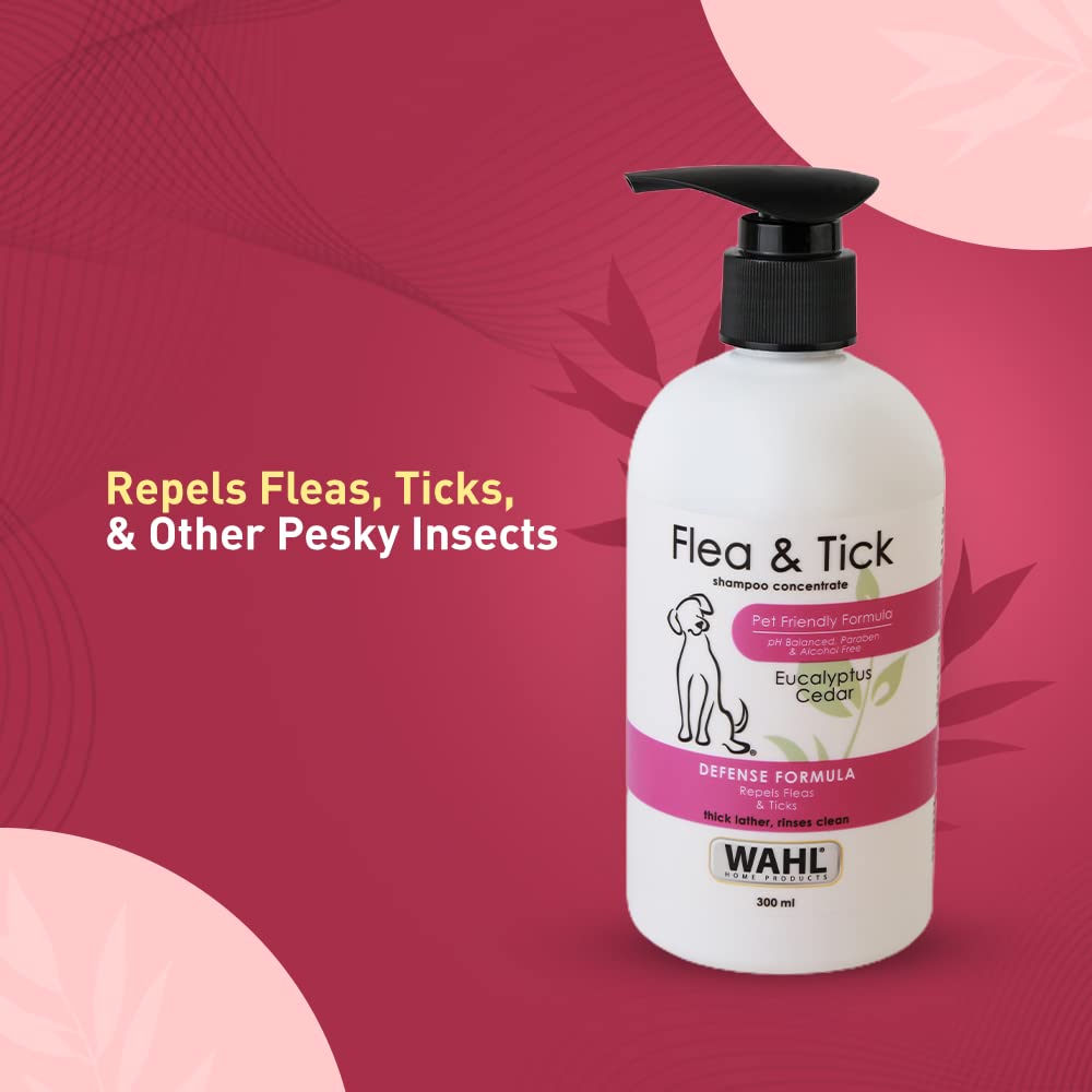 Wahl Flea & Tick Shampoo For Dog - Eucalyptus Cedar - 300 ml - Heads Up For Tails