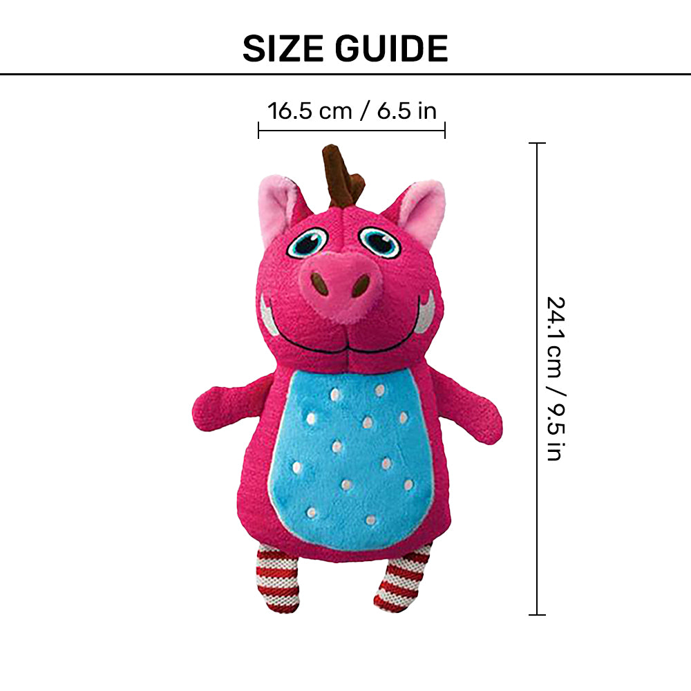 KONG Whoopz Warthog Dog Plush Toy - Small - Heads Up For Tails