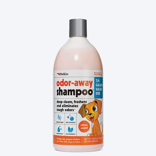 Petkin Odor-Away Shampoo For Dogs & Cats - Citrus - 1000 ml_01