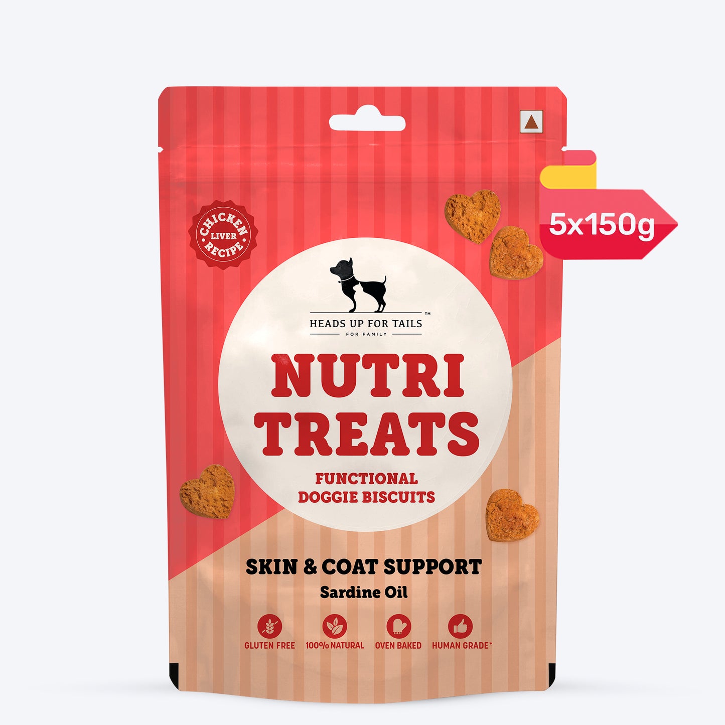 HUFT Nutri Treats For Dogs - Skin & Coat Support - 150 g - Heads Up For Tails