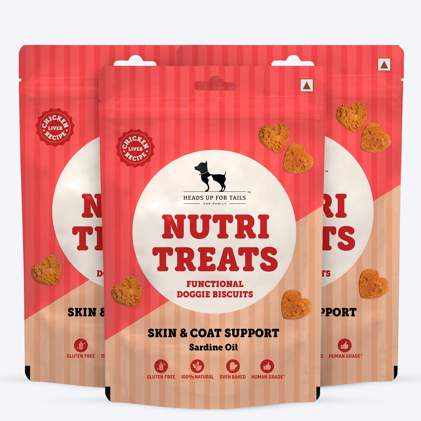HUFT Nutri Treats For Dogs - Skin & Coat Support - 150 g - Heads Up For Tails