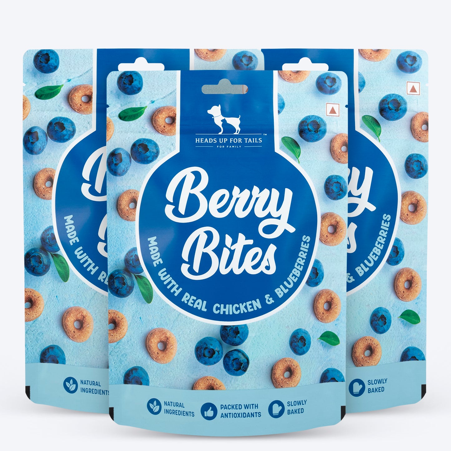 HUFT Berry Bites - Chicken & Blueberry Treats For Dogs - 140 g - Heads Up For Tails