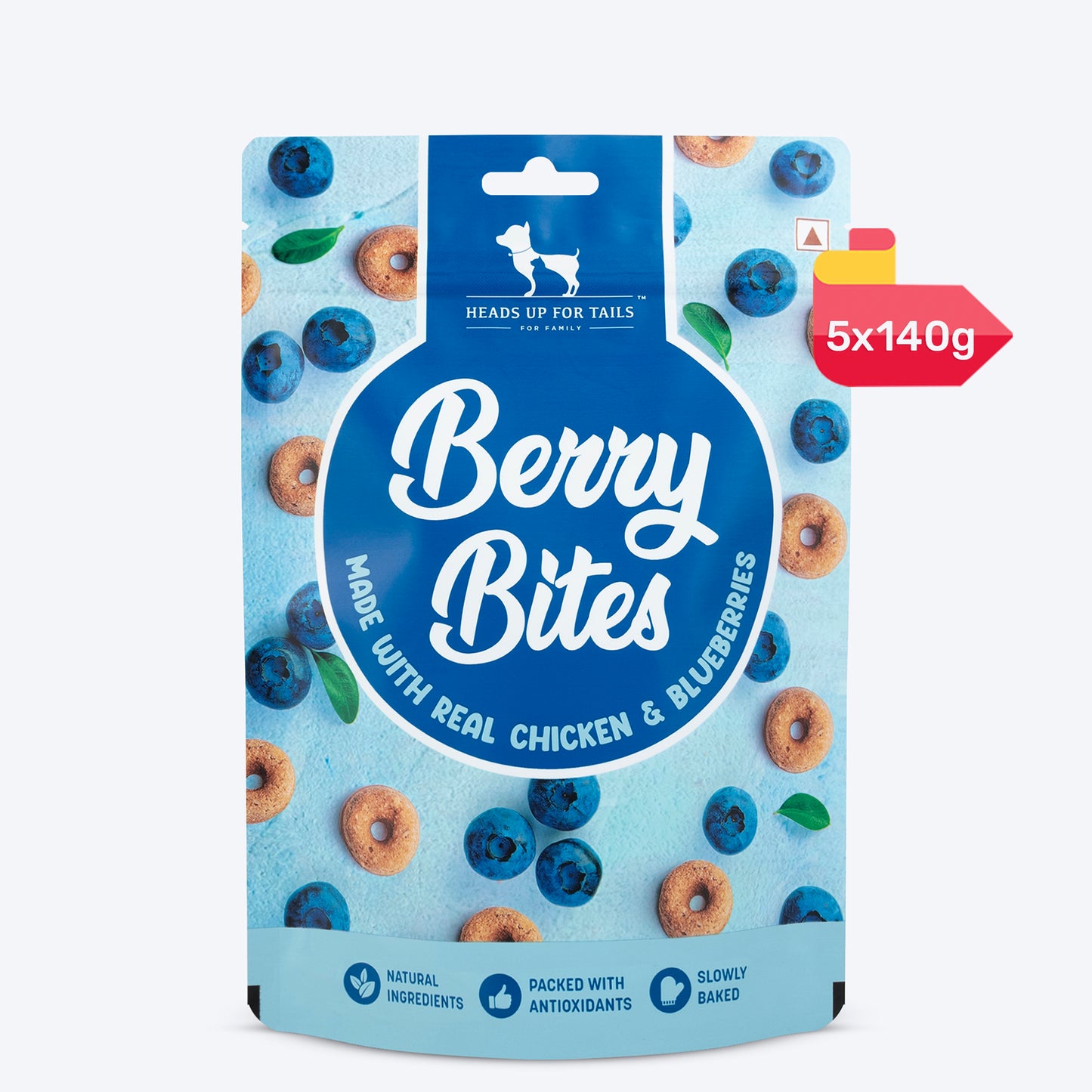 HUFT Berry Bites - Chicken & Blueberry Treats For Dogs - 140 g - Heads Up For Tails