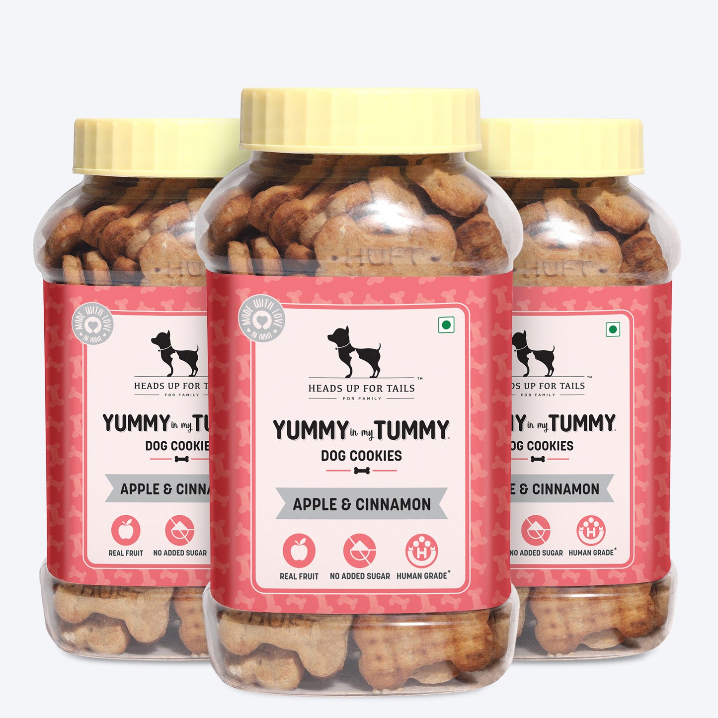 HUFT YIMT Apple & Cinnamon Vegetarian Dog Biscuits - Heads Up For Tails