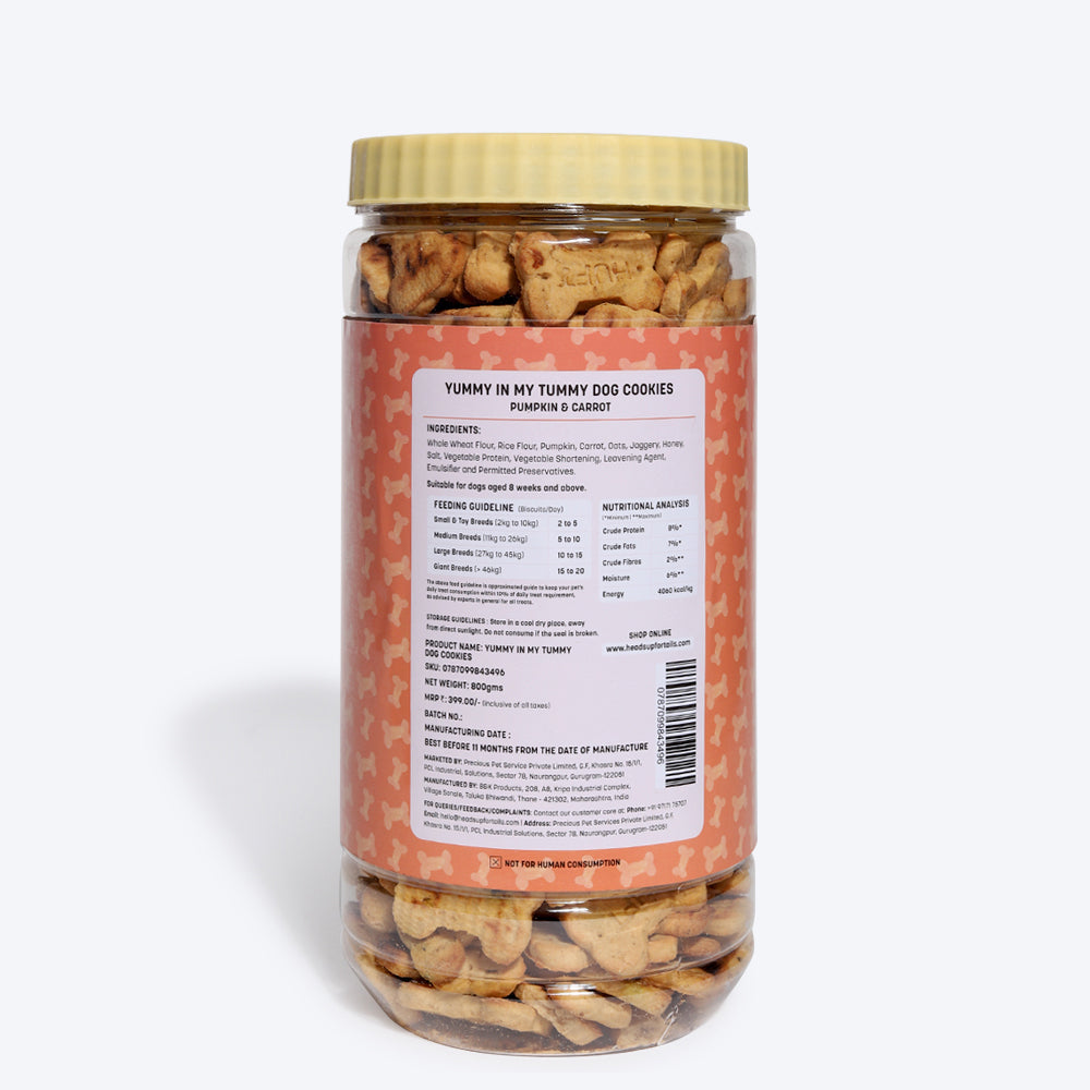 HUFT YIMT Pumpkin & Carrots Vegetarian Dog Biscuits - Heads Up For Tails