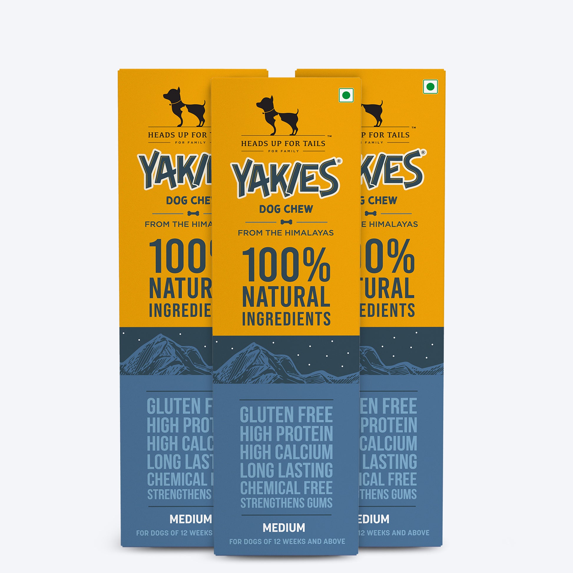 HUFT Yakies Vegetarian Natural Chew Bone - Old GS - Heads Up For Tails