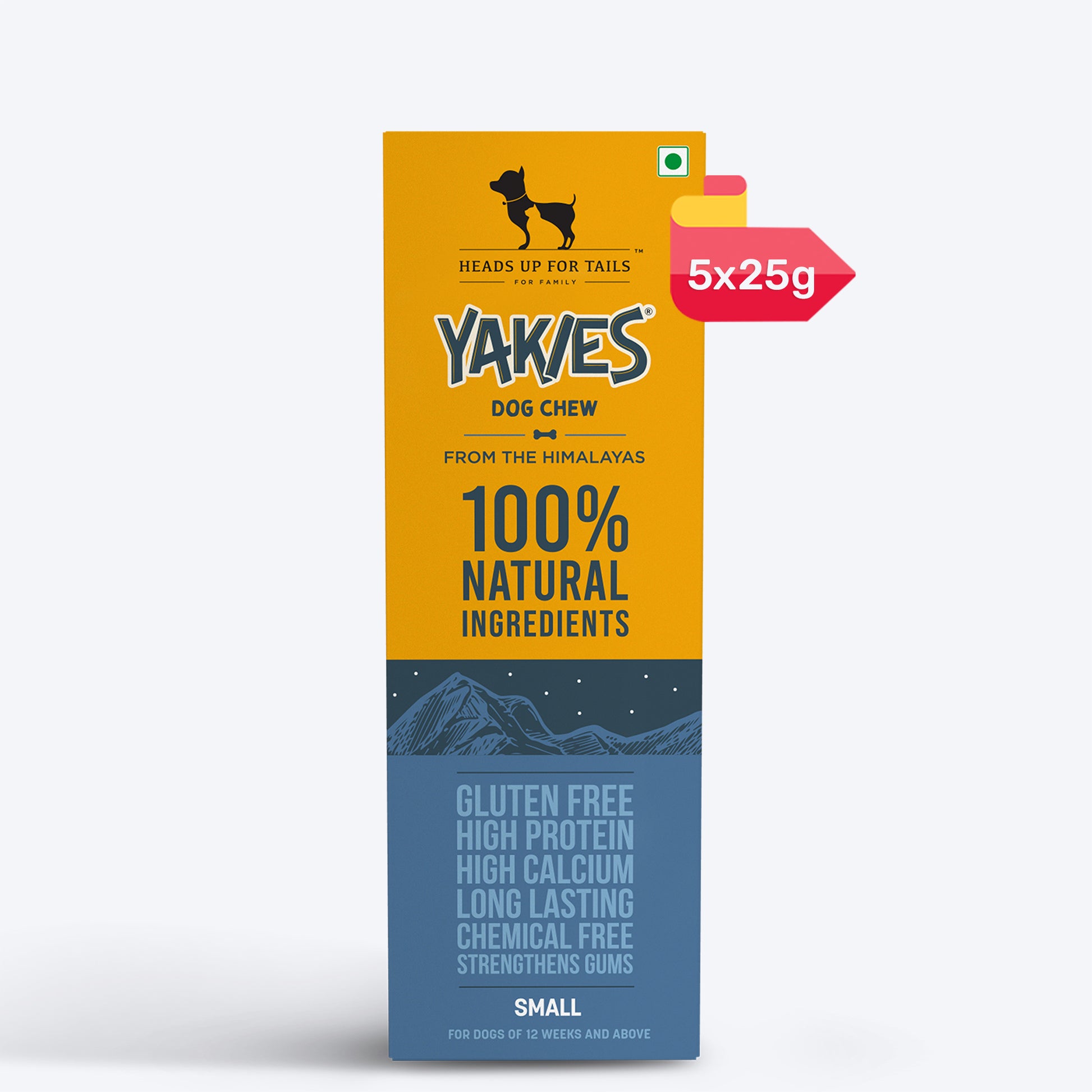 HUFT Yakies Vegetarian Natural Chew Bone - Old GS - Heads Up For Tails