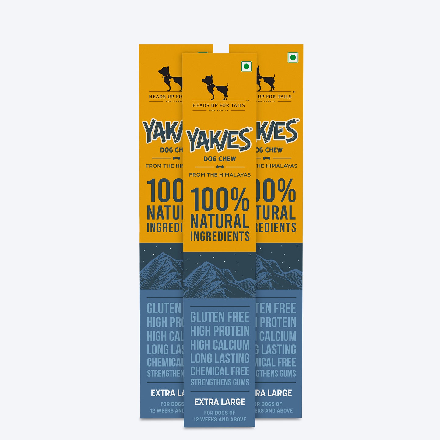 HUFT Yakies Vegetarian Natural Chew Bone - Old GS - Heads Up For Tails