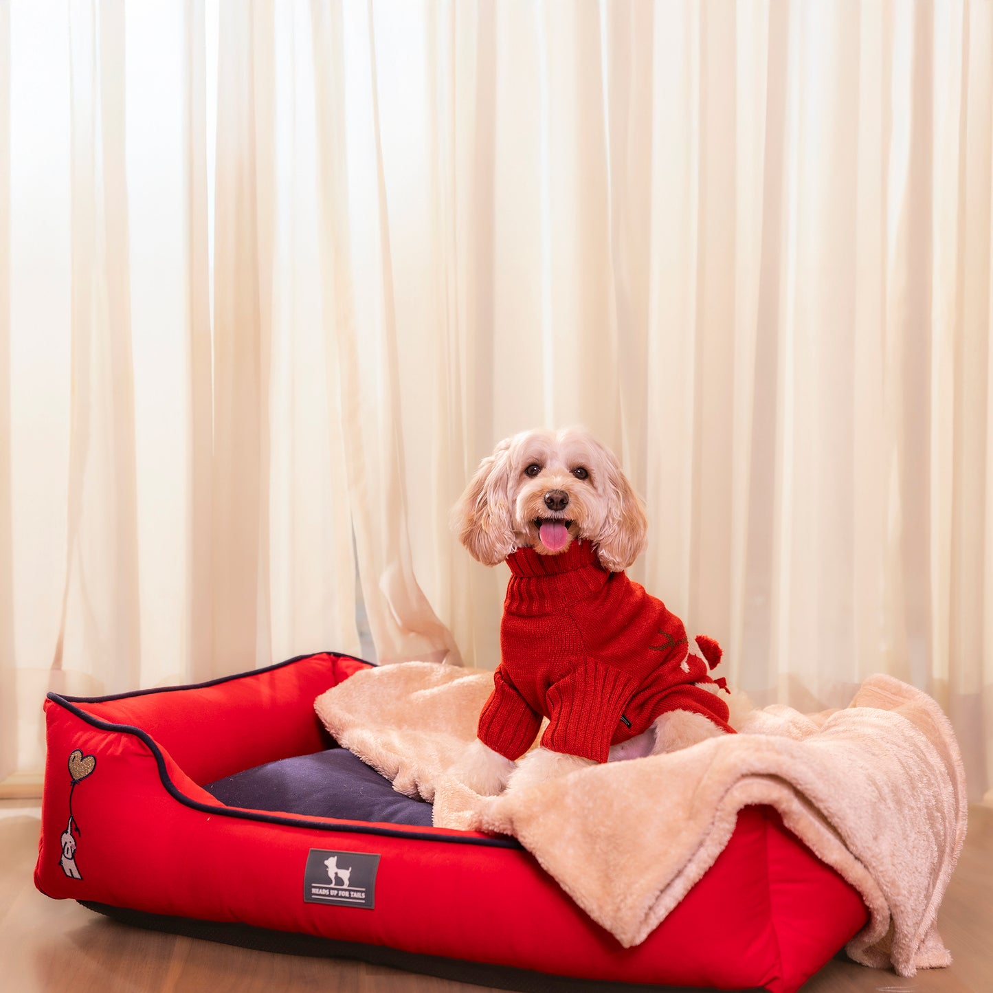 HUFT Furry Wrap Blanket For Dog & Cat - Cream