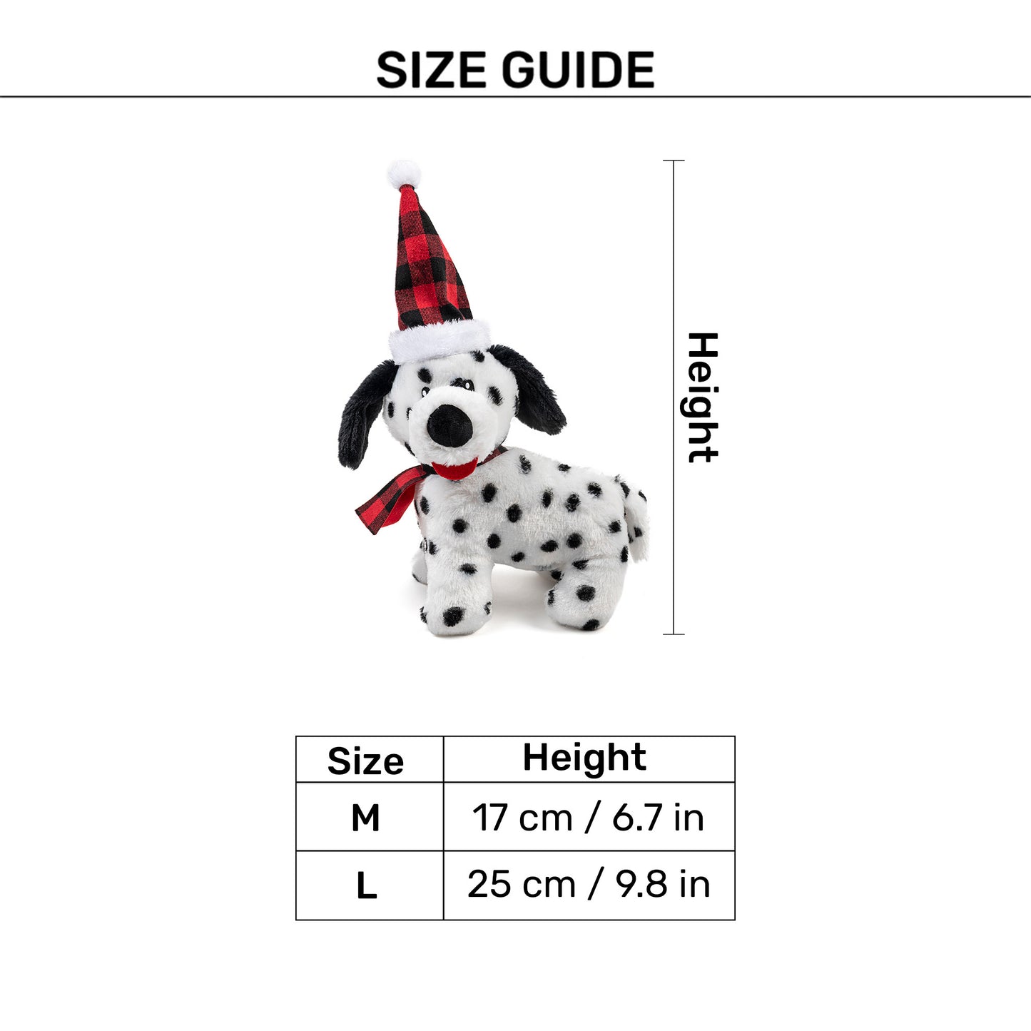HUFT Dotted Doggo Plush Toy For Dog - White & Black - Heads Up For Tails