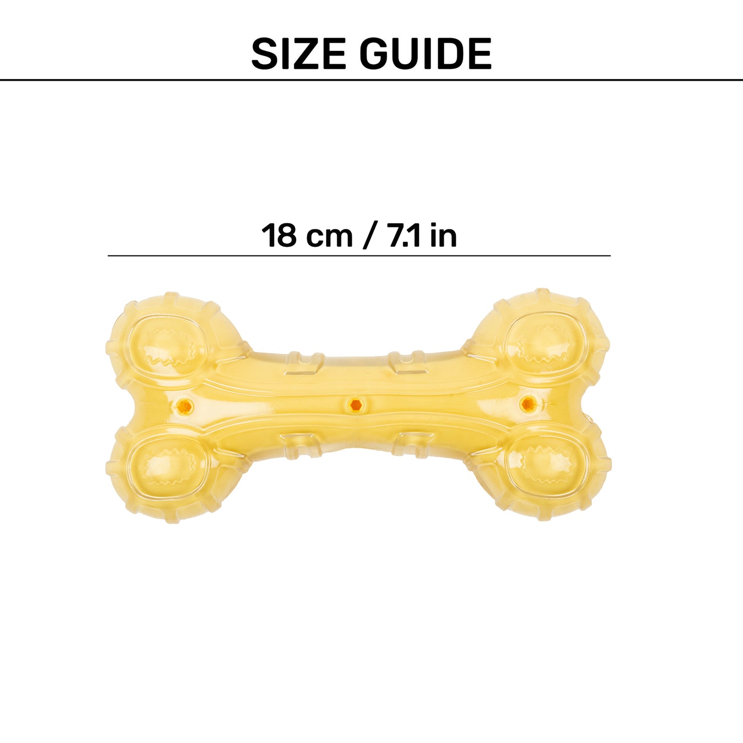 HUFT Chewtastic Chomp Champ Bone Chew Toy For Dog - Yellow