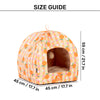 HUFT Tangy Blossoms Tent Bed For Cat & Puppies - Orange - Heads Up For Tails