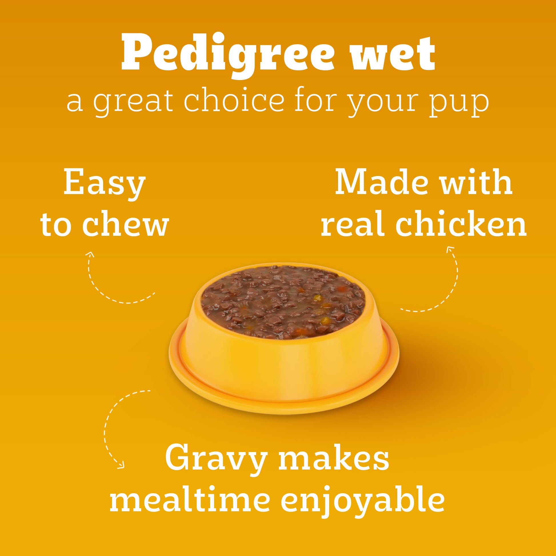 Pedigree Chicken & Liver Chunks in Gravy with Vegetables Wet Puppy Food - 70Gm Packs - Heads Up For Tails