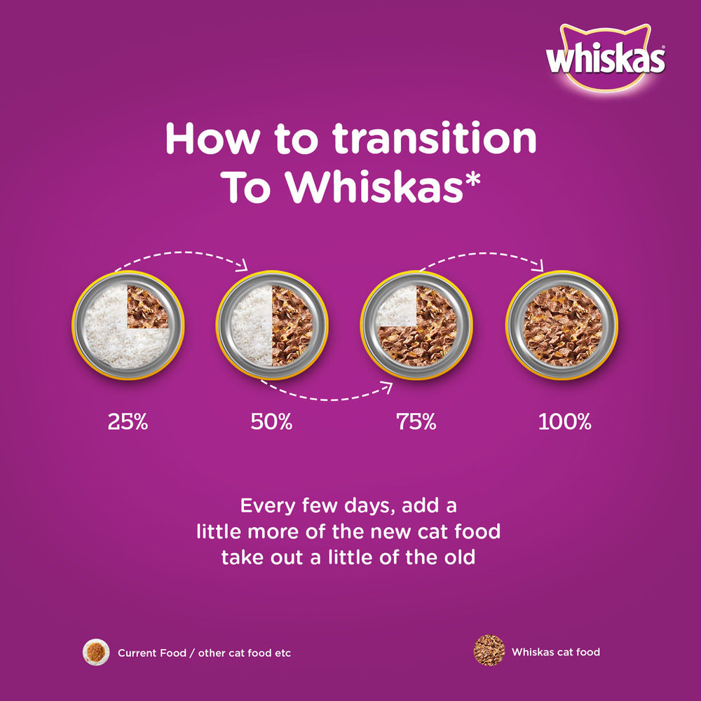 Whiskas Chicken With Tuna & Carrot Wet Food For Adult Cat - (28x70 gm)