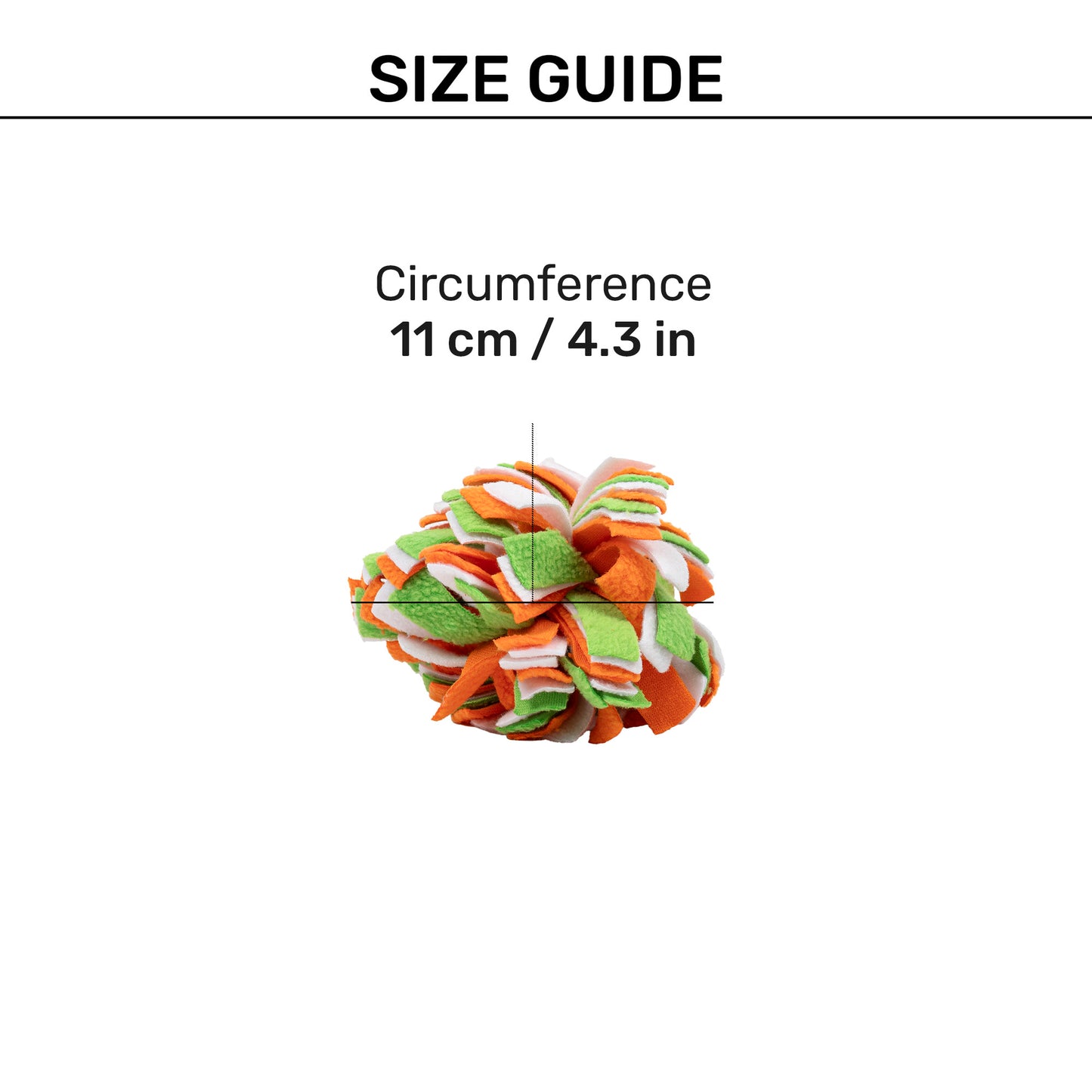 TLC Furry Fleece Ball Interactive Toy For Cat - Multicolor - Heads Up For Tails