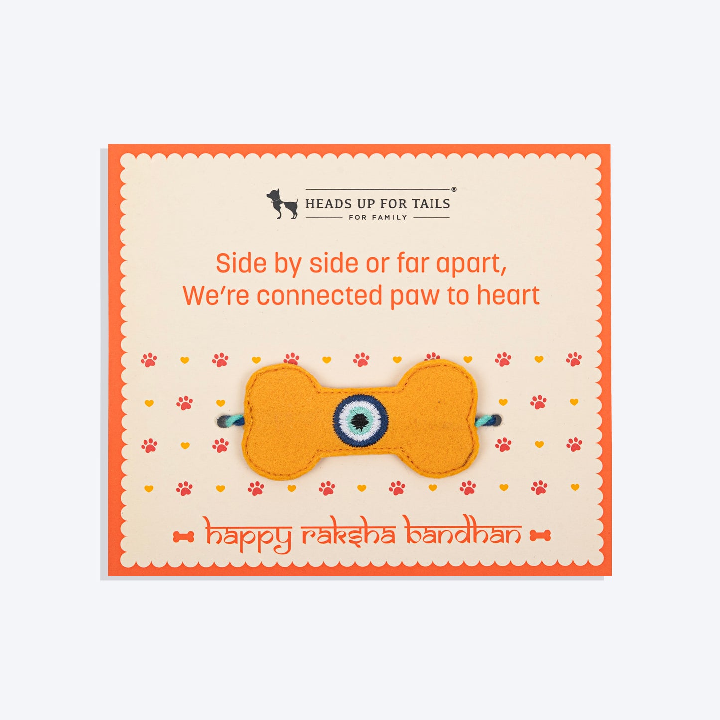 HUFT Nazar Buster Tie Rakhi For Dog & Cat - Yellow