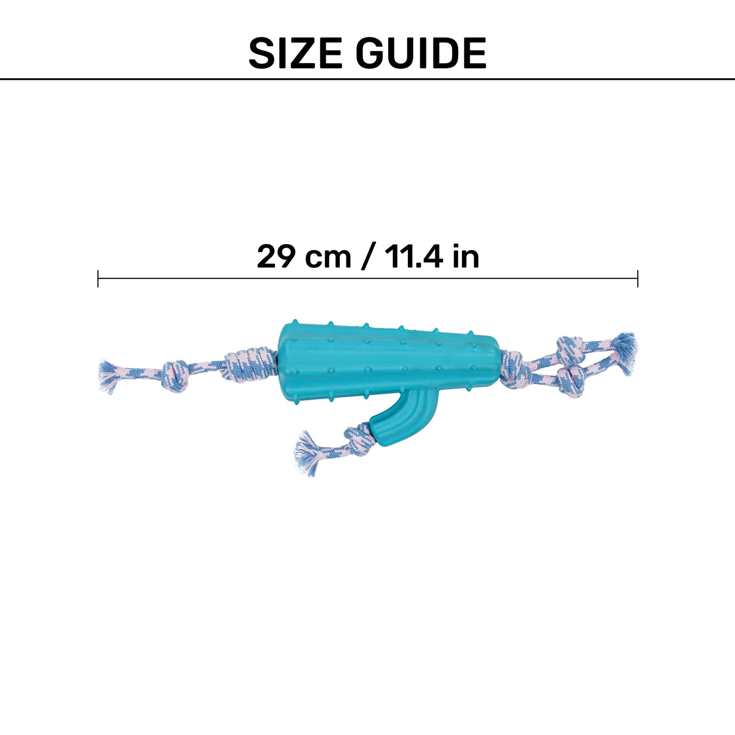 Dash Dog Texas Twist Rope Toy For Dog - White & Turquoise_07