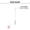 HUFT Featherly Extendable Wand Toy For Cat - Pink & White