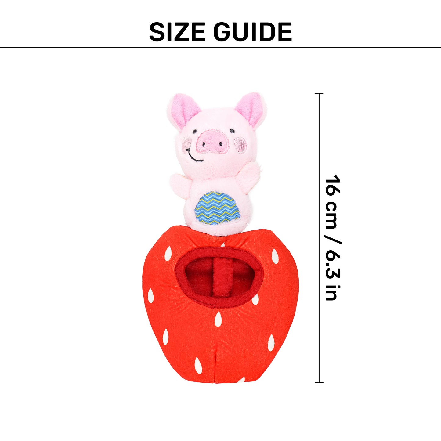 HUFT Boingy Piggy Crinkly Bungee Toy For Dog - Multicolor - Heads Up For Tails