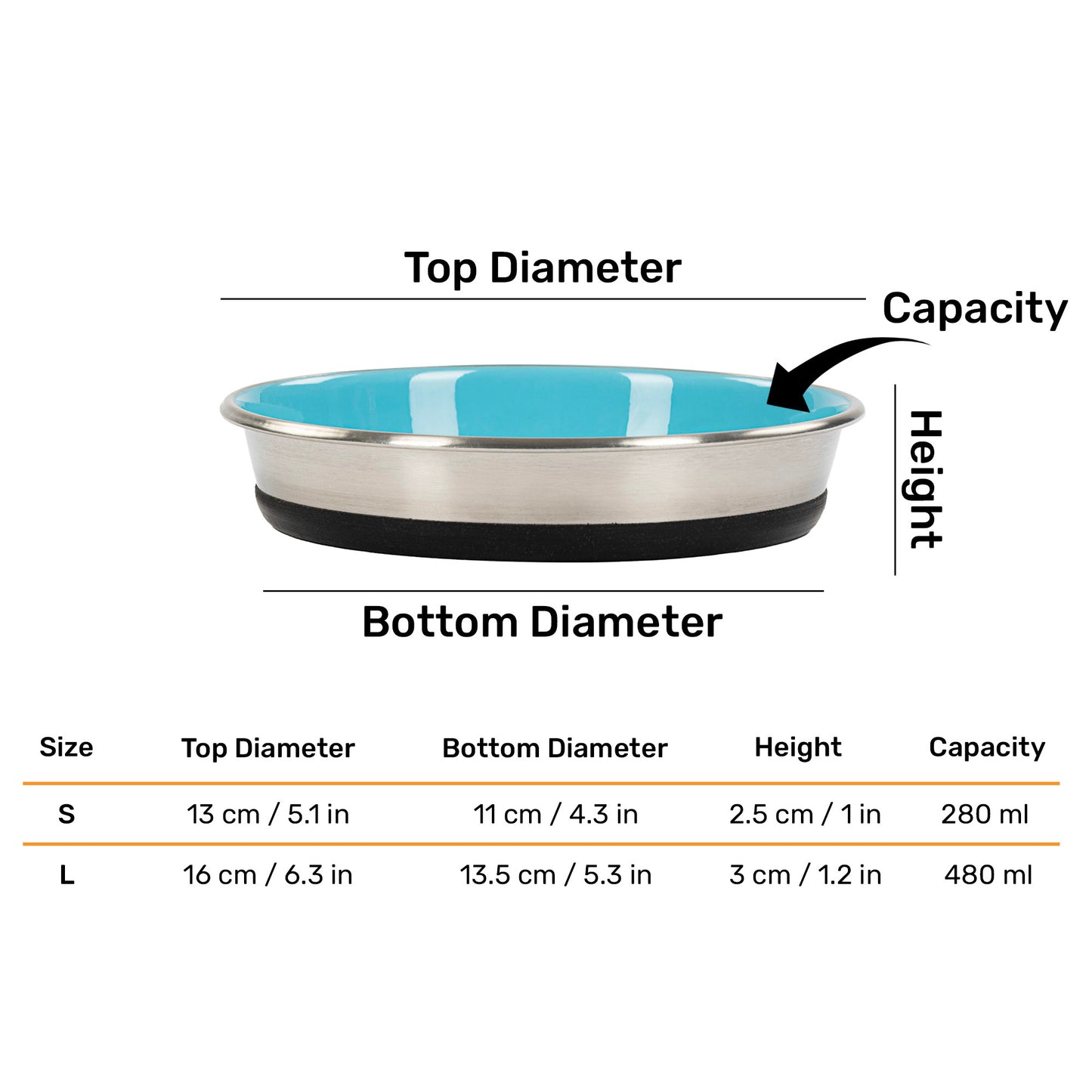 HUFT Evil Eye Printed Steel Bowl For Cat - Blue