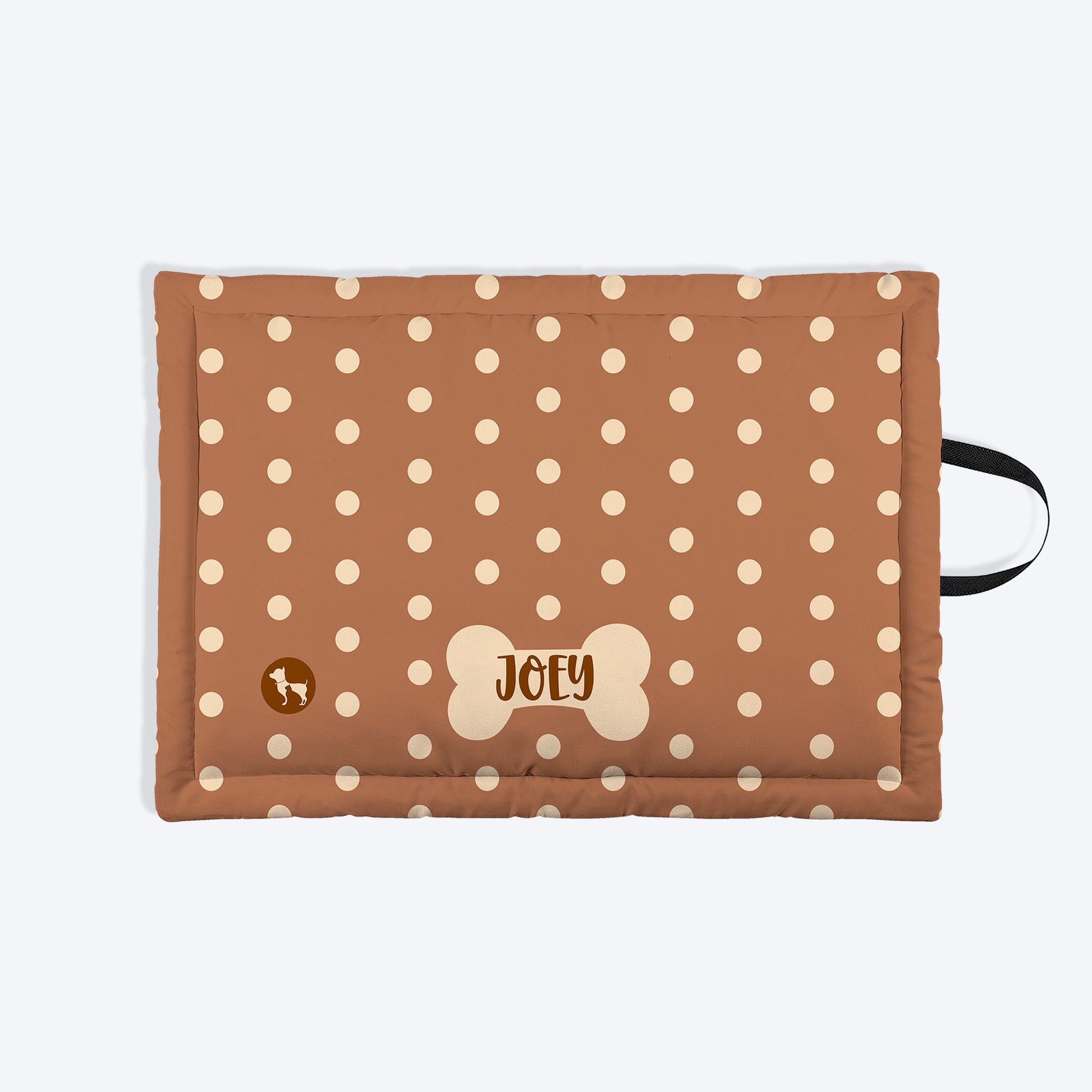 HUFT Personalised Cookie Dots Mat For Dog & Cat - Brown - Heads Up For Tails