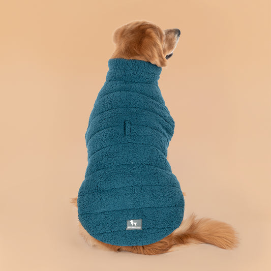 HUFT Cloudy Comfort Jacket For Big Dog - Peacock Blue