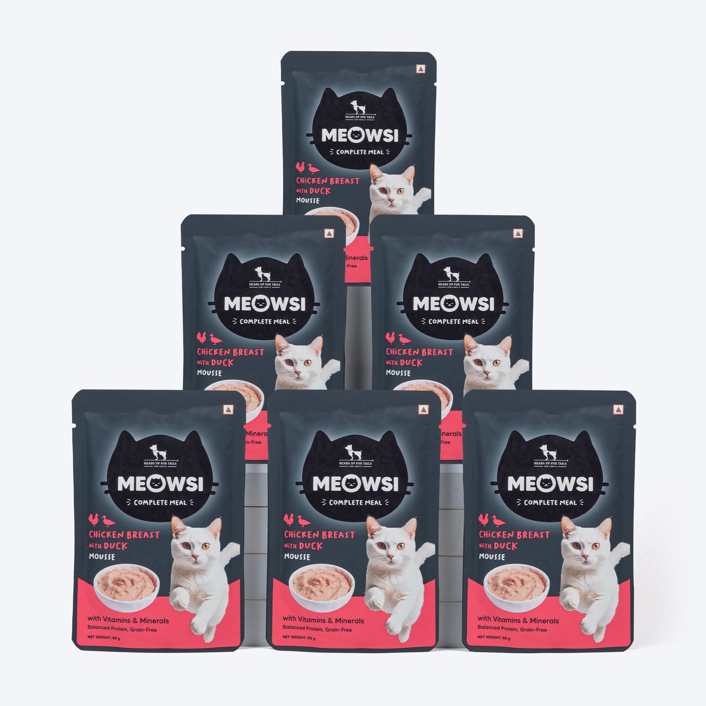 Meowsi by HUFT Chicken Breast With Duck Mousse Cat Wet Food - 80 gm - Heads Up For Tails