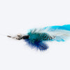 HUFT Featheroo Extendable Wand Toy For Cat - Blue & White
