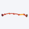HUFT Tuggables Happy Knots Rope Toy For Dog - Orange & Red - Heads Up For Tails