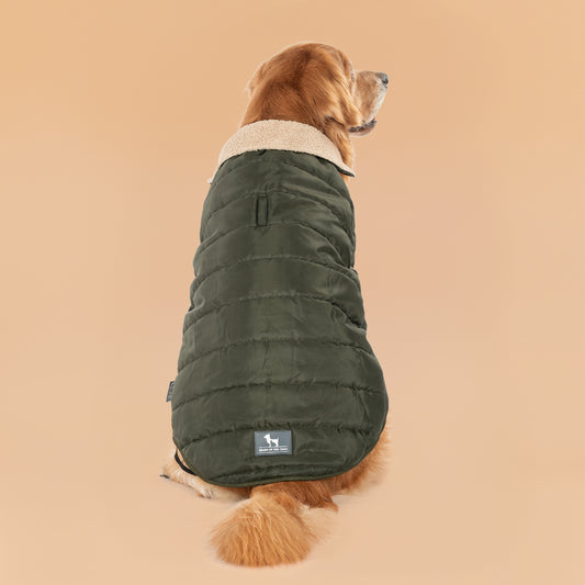 HUFT Puffer Paws Jacket For Big Dog - Green