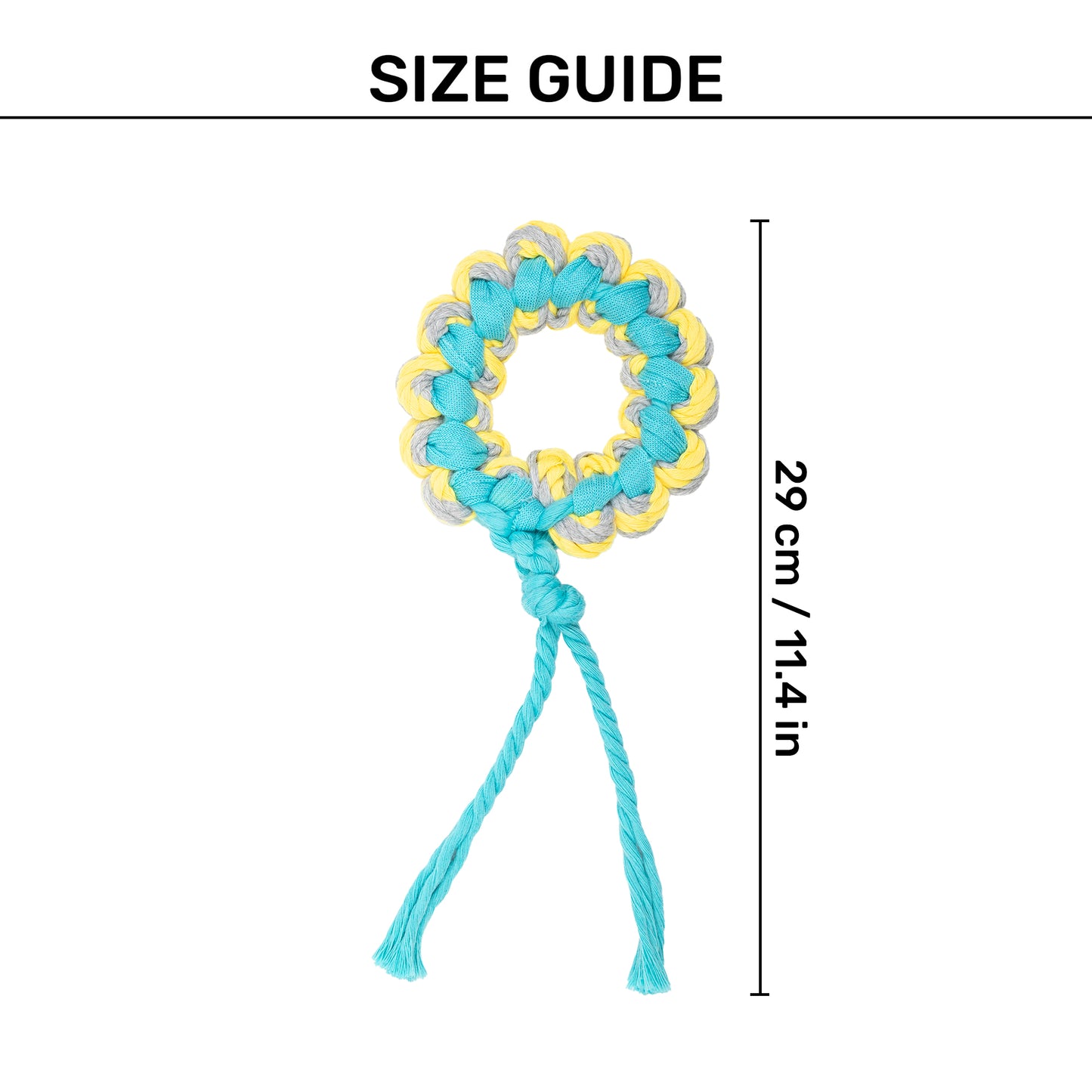 HUFT Chewsies Ring Rope Toy for Puppies & Small Dogs- Multicolor_04