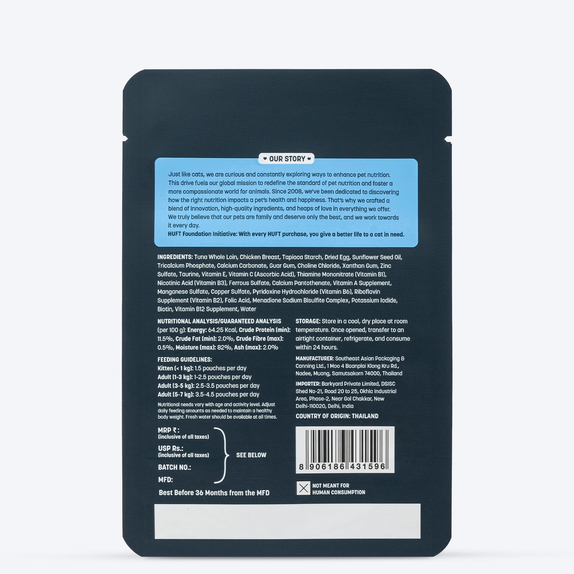 Meowsi By HUFT Tuna & Chicken Pate Cat Wet Food - 80 gm - Heads Up For Tails