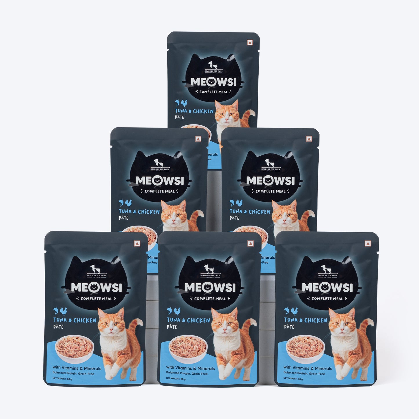Meowsi By HUFT Tuna & Chicken Pate Cat Wet Food - 80 gm - Heads Up For Tails