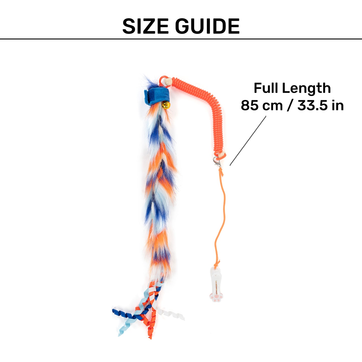 HUFT Fuzzy Tales Teaser Toy For Cat - Multicolor - Heads Up For Tails