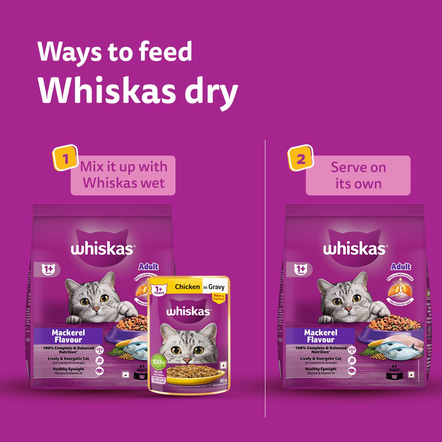 Whiskas Mackerel Dry Food For Adult Cat