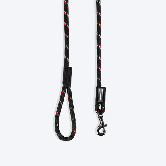 HUFT Basic Rope Leash For Dog - Black - 4 ft - Heads Up For Tails
