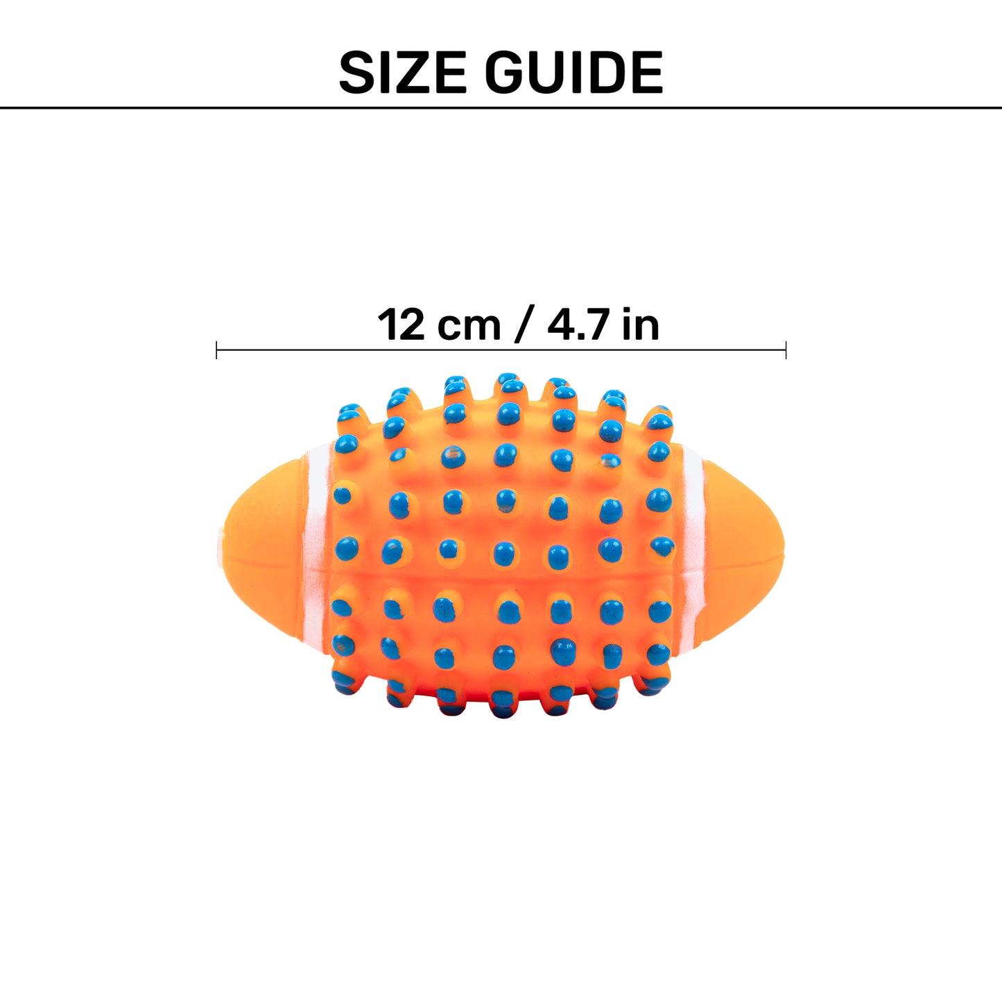 TLC Squeakster Ball Chew Toy For Dog - Orange - Heads Up For Tails