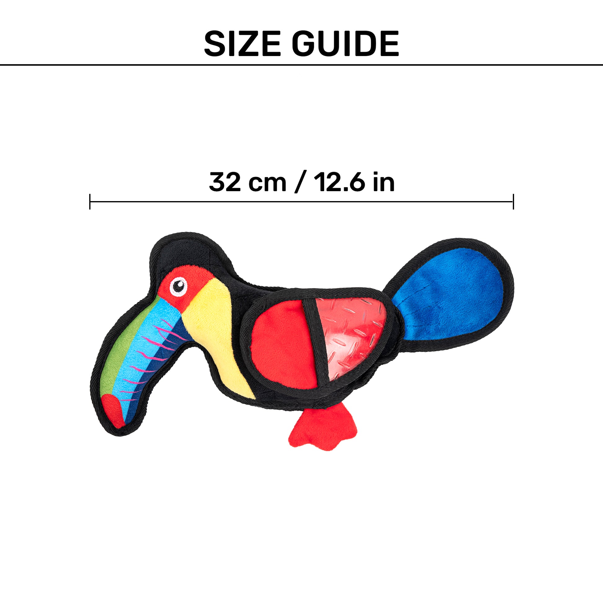 HUFT Polly The Parrot Plush Toy For Dog - Multicolor_05