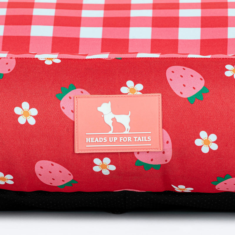 HUFT Berrylicious Lounger Bed For Dog - Red and Pink - Heads Up For Tails