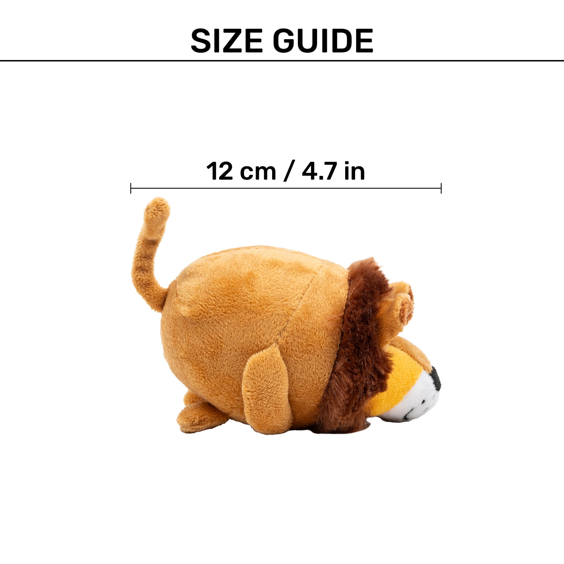 TLC Soft Roar Squeaky Plush Toy For Puppies & Small Dogs - Brown - Heads Up For Tails