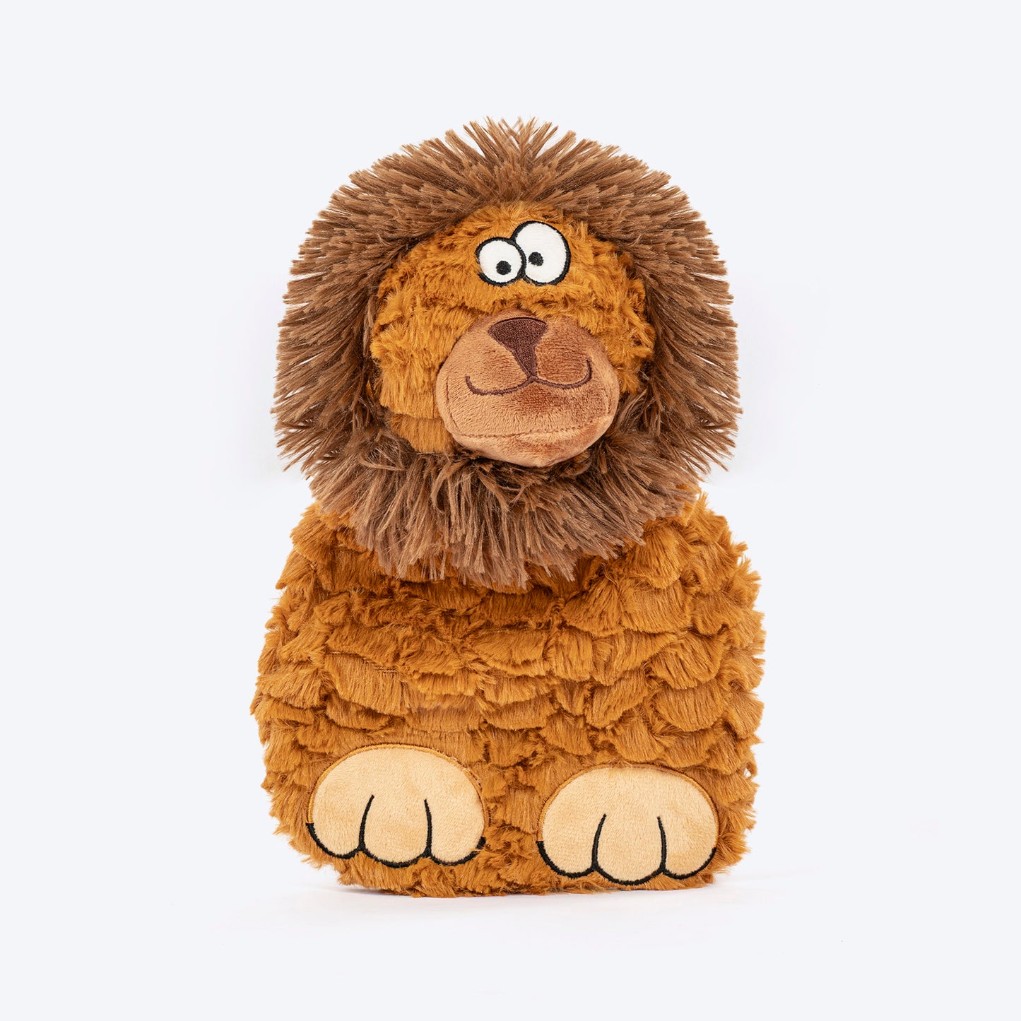 HUFT Lionel The Lion Plush Toy For Dog - Brown - Heads Up For Tails