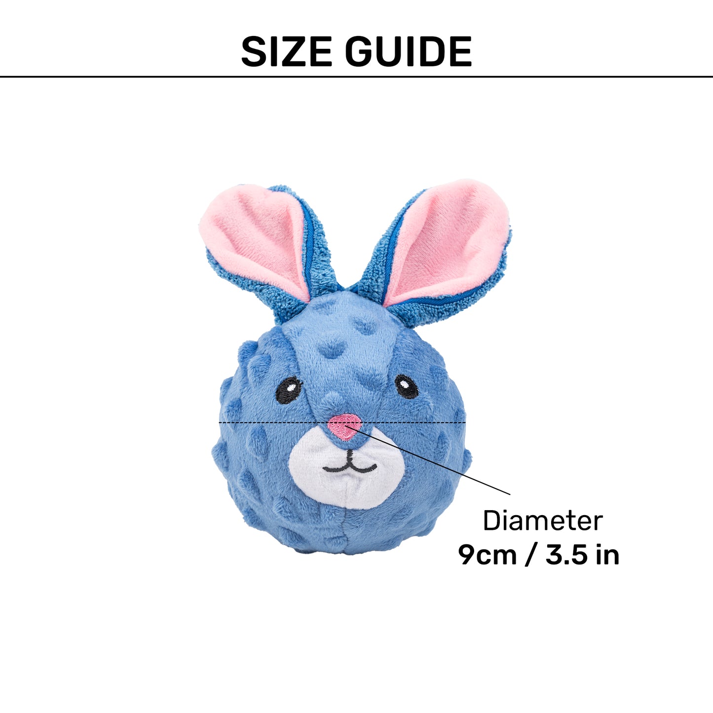 HUFT Bluey the Bunny Plush Toy For Dog - Blue - Heads Up For Tails