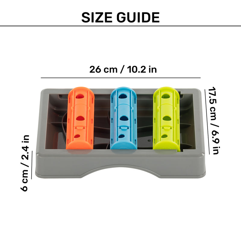 HUFT Slide & Seek Puzzle Interactive Toy For Dog - Multicolor - Heads Up For Tails
