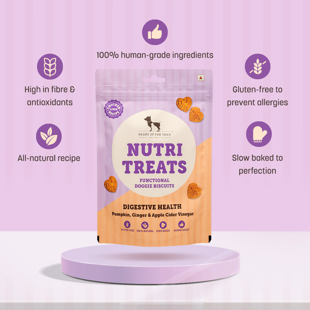 HUFT Nutri Treats For Dogs - Digestive Health - 150 g - Heads Up For Tails