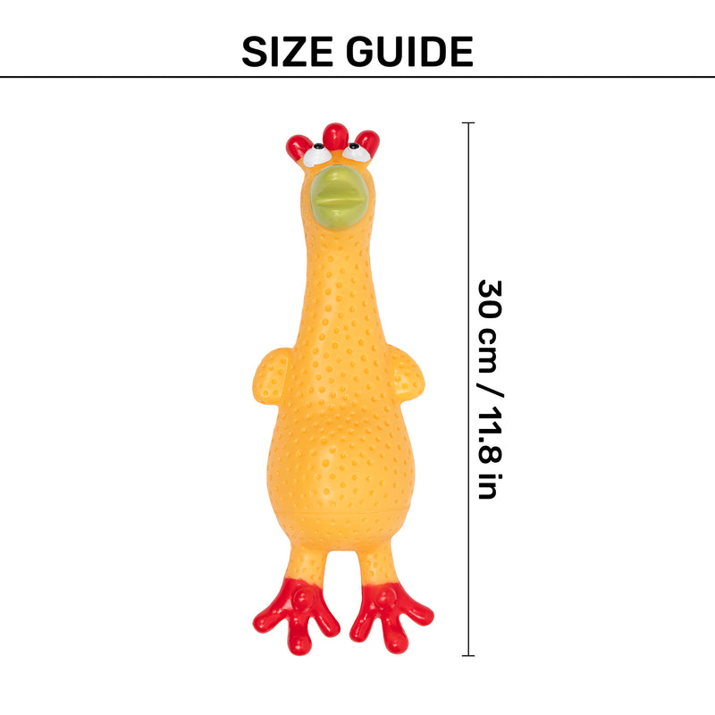 TLC Henny Penny Squeaky Chew Toy For Dog - Yellow - Heads Up For Tails