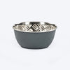 HUFT Sniff N' Snack Embossed Steel Bowl For Dogs - Grey - Heads Up For Tails