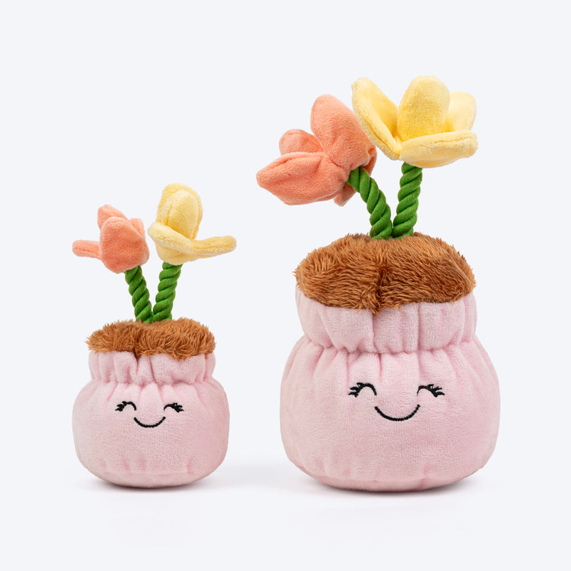 HUFT Flower Power Squeaky Plush Toy For Dog - Multicolor - Heads Up For Tails