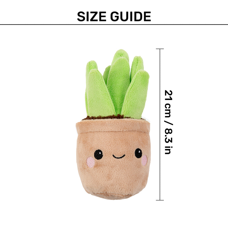 HUFT Evergreen Plant Squeaky Plush Toy For Dog - Brown & Green - Heads Up For Tails