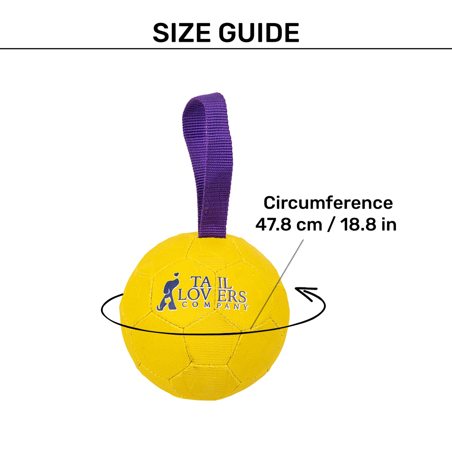 TLC Football Fetch Toy For Dog - Yellow - Heads Up For Tails